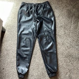 Pleather joggers